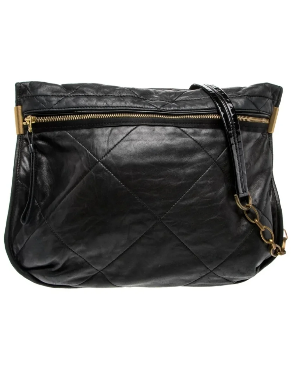 Lanvin Authentic Black Quilted Shoulder Bag - Picture 1 of 5